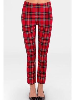 NWT Gretchen Scott Designs Plaid Gripeless Pull On Pants Duke Of York Medium